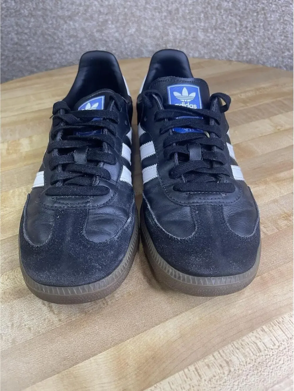Adidas Samba Black and white stripe men’s size 9